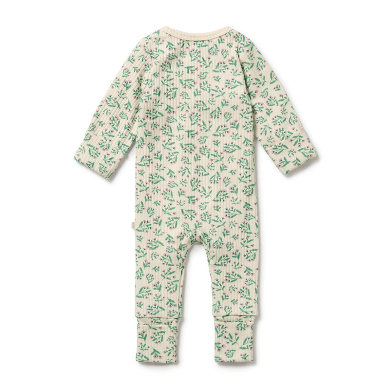 Organic Drop Needle Cotton Zipsuit with Feet by Wilson + Frenchy - Maude Kids Decor