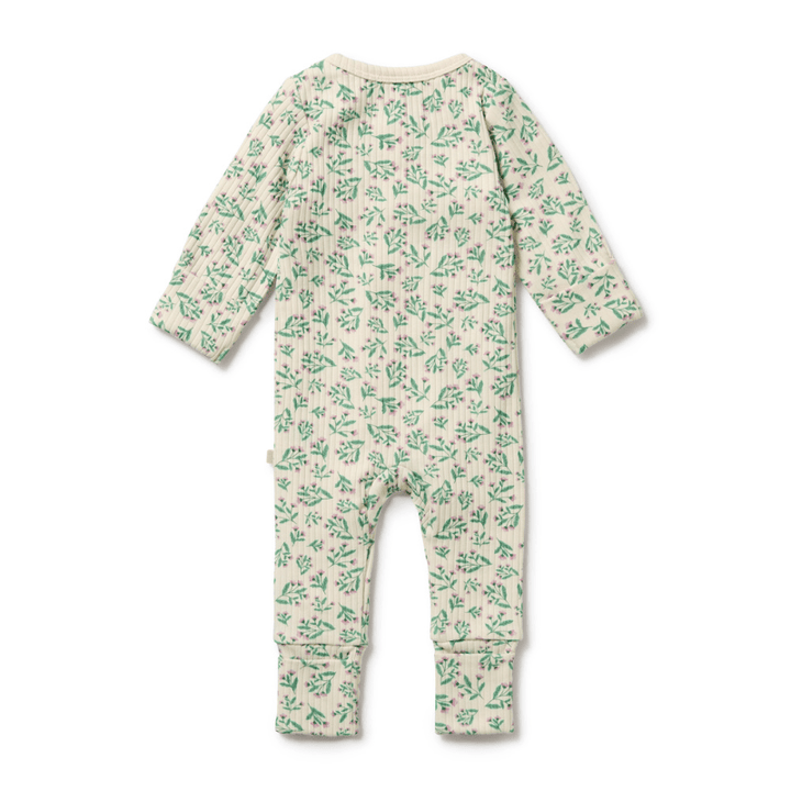 Organic Drop Needle Cotton Zipsuit with Feet by Wilson + Frenchy - Maude Kids Decor