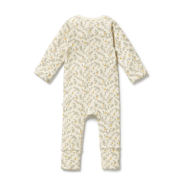 Organic Drop Needle Cotton Zipsuit with Feet by Wilson + Frenchy - Maude Kids Decor