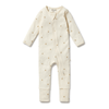 Organic Drop Needle Cotton Zipsuit with Feet by Wilson + Frenchy - Maude Kids Decor