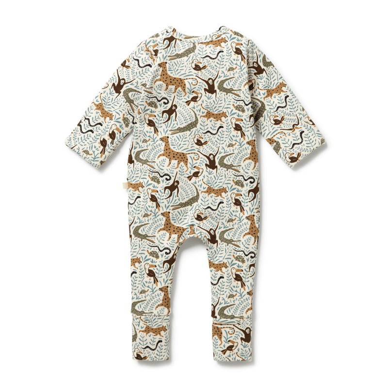 Organic Drop Needle Cotton Zipsuit with Feet by Wilson + Frenchy - Maude Kids Decor