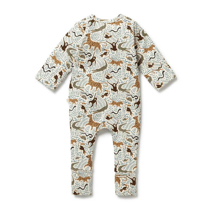 Organic Drop Needle Cotton Zipsuit with Feet by Wilson + Frenchy - Maude Kids Decor