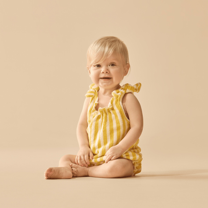 Organic Terry Tie Playsuit by Wilson + Frenchy - Maude Kids Decor