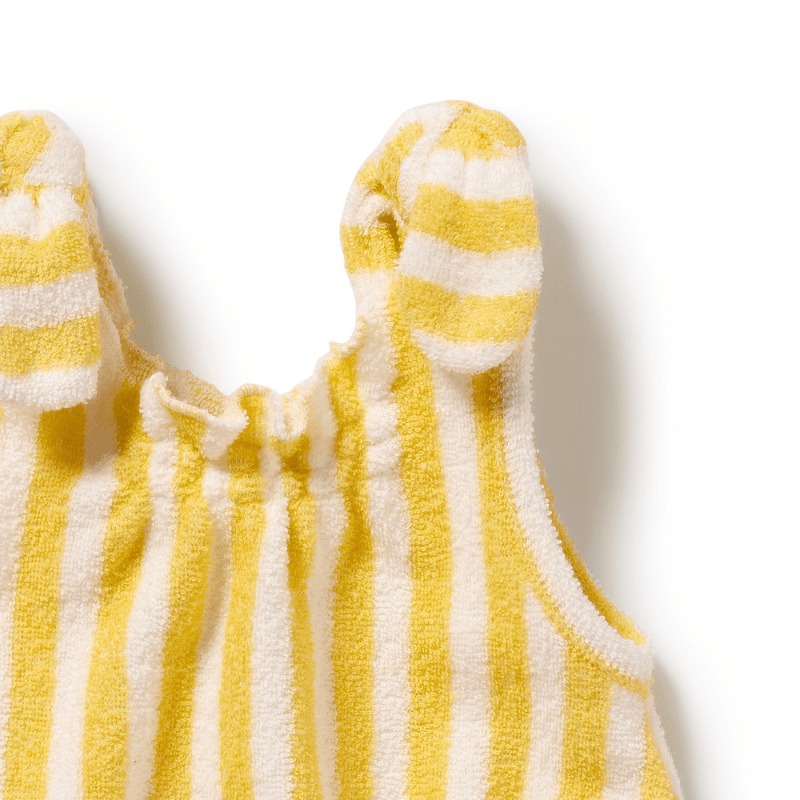 Organic Terry Tie Playsuit by Wilson + Frenchy - Maude Kids Decor