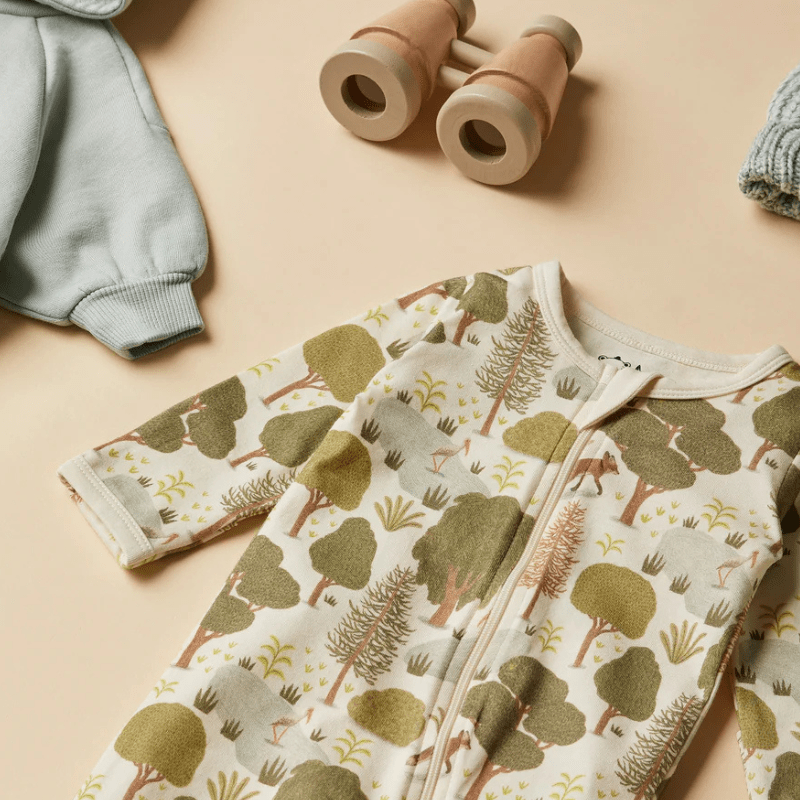 Organic Zipsuit with Feet by Wilson + Frenchy - Maude Kids Decor