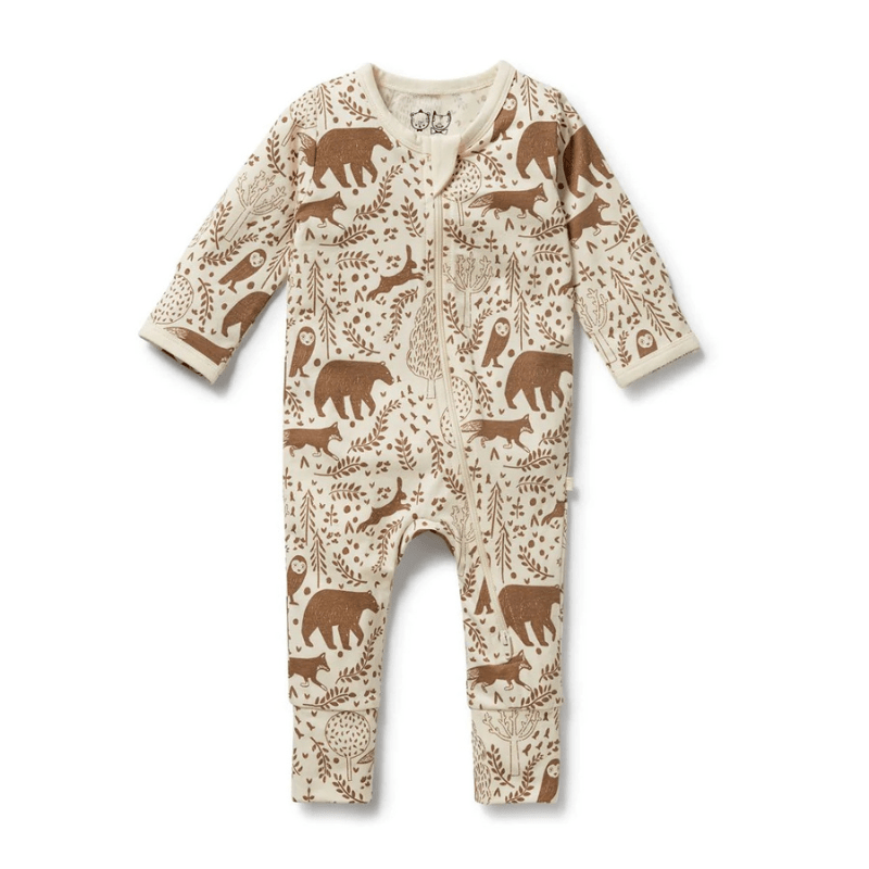 Organic Zipsuit with Feet by Wilson + Frenchy - Maude Kids Decor