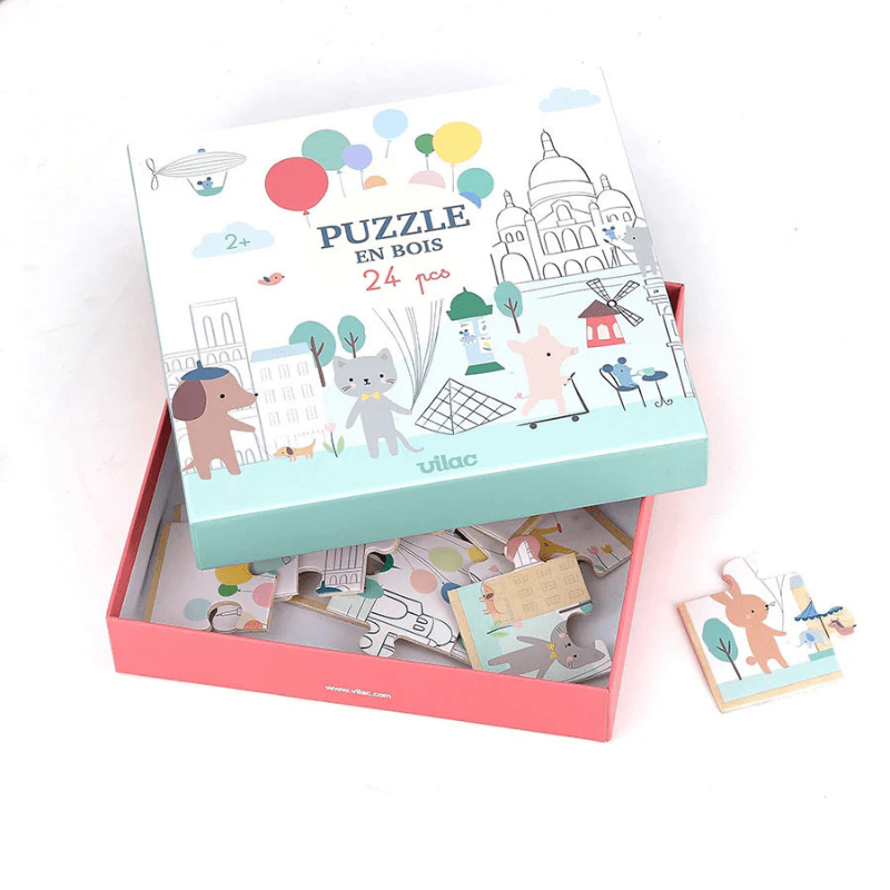 Paris Puzzle (24 pieces)| Sarah Betz for Vilac - Maude Kids Decor