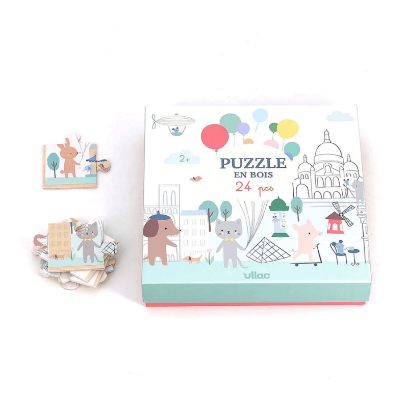 Paris Puzzle (24 pieces)| Sarah Betz for Vilac - Maude Kids Decor