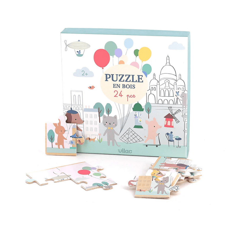 Paris Puzzle (24 pieces)| Sarah Betz for Vilac - Maude Kids Decor