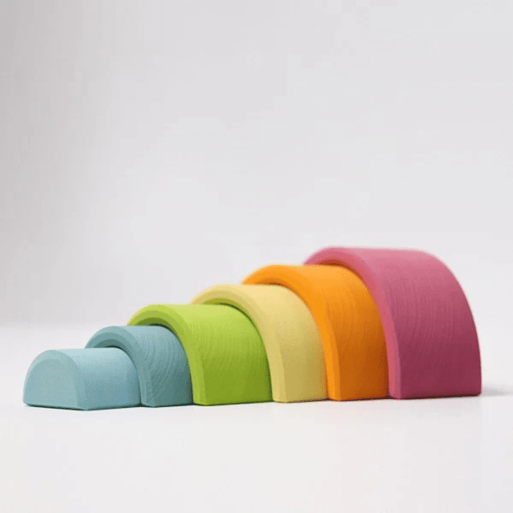 Pastel Tunnel (6 pcs) by Grimms Spiel und Holz Design - Maude Kids Decor