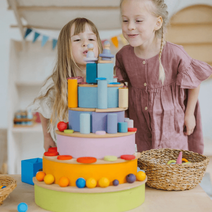 Pastel Tunnel Large (12 pcs) by Grimms Spiel und Holz Design - Maude Kids Decor