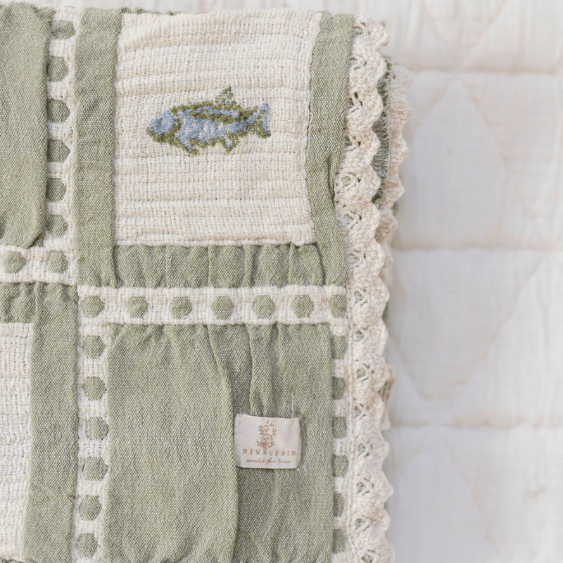 Patchwork Blanket | Fish by New Grain - Maude Kids Decor