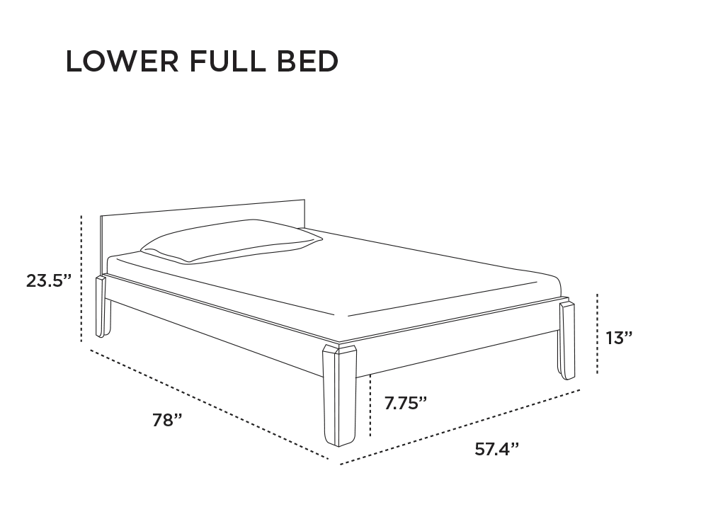Perch Full Lower Bed by Oeuf - Maude Kids Decor