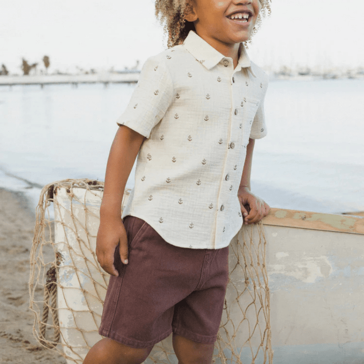 Perry Short | Chocolate by Rylee &amp; Cru - Maude Kids Decor