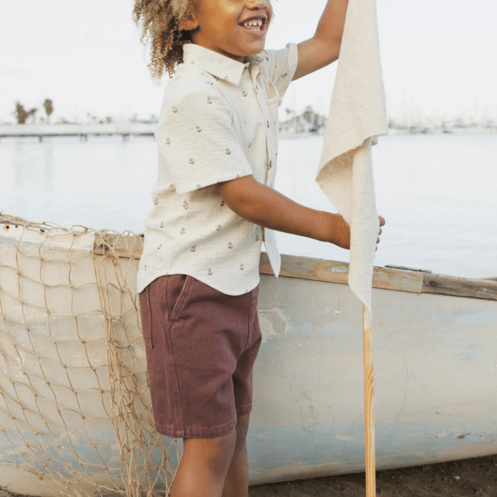 Perry Short | Chocolate by Rylee &amp; Cru - Maude Kids Decor