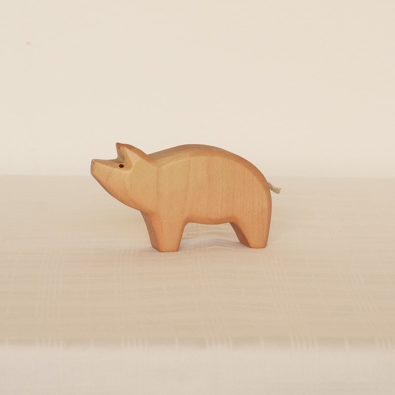 Pig Wooden Figurine by HolzWald - Maude Kids Decor