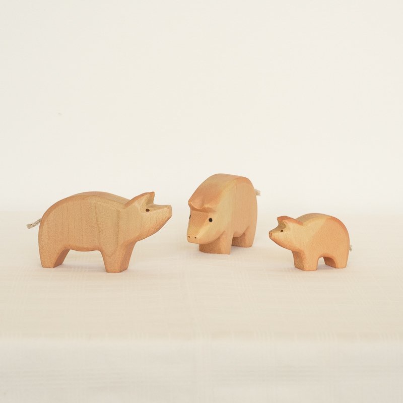 Piglet Wooden Figurine by HolzWald - Maude Kids Decor