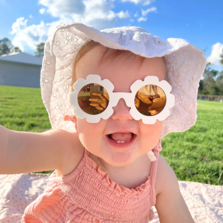 Polarized Flower Sunglasses | "White Daisy" by Babiators - Maude Kids Decor