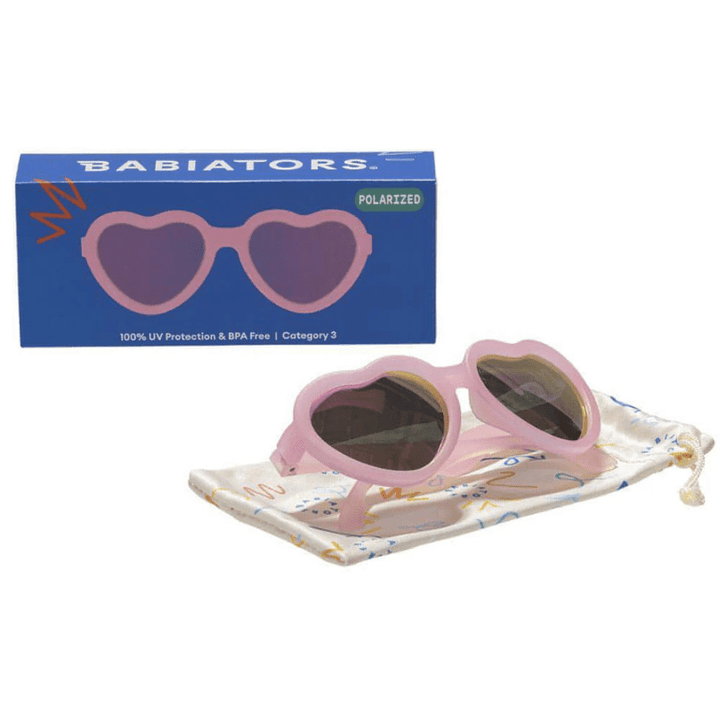 Polarized Heart Sunglasses | "Frosted Pink" by Babiators - Maude Kids Decor