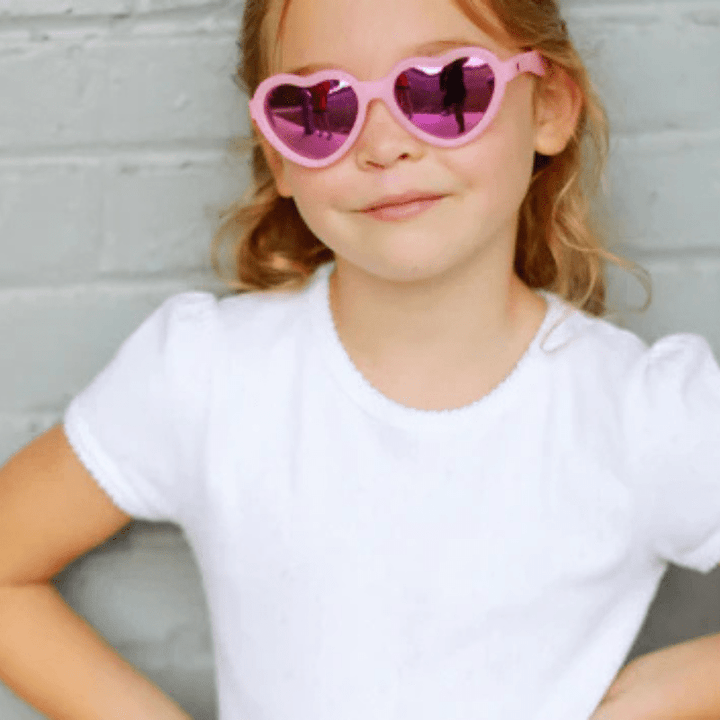 Polarized Heart Sunglasses | "Frosted Pink" by Babiators - Maude Kids Decor
