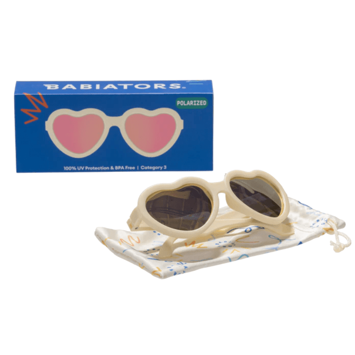 Polarized Heart Sunglasses | "Sweet Cream" by Babiators - Maude Kids Decor