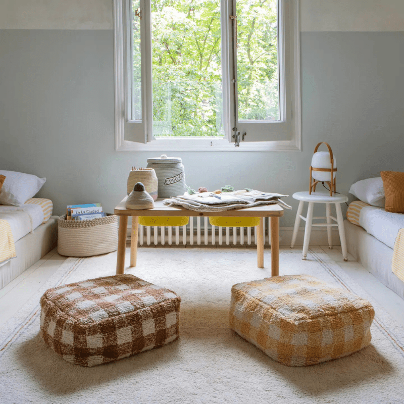 Pouf Vichy by Lorena Canals - Maude Kids Decor