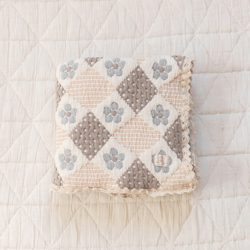 Prairie Quilt | Blush/Chambray by New Grain - Maude Kids Decor