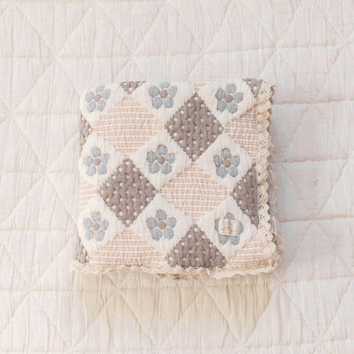 Prairie Quilt | Blush/Chambray by New Grain - Maude Kids Decor