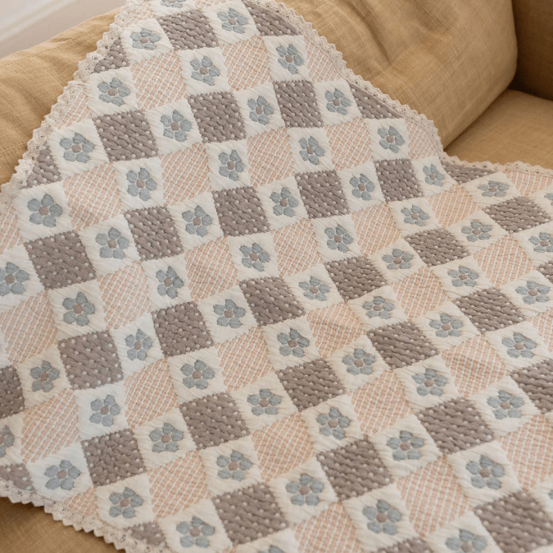 Prairie Quilt | Blush/Chambray by New Grain - Maude Kids Decor