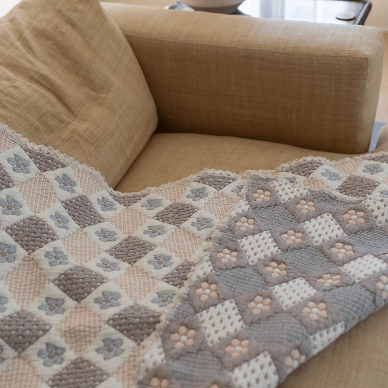 Prairie Quilt | Blush/Chambray by New Grain - Maude Kids Decor