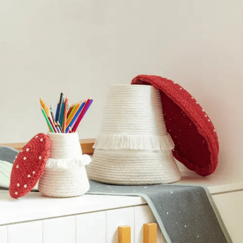 PREORDER | Basket Red Mushroom by Lorena Canals - Maude Kids Decor