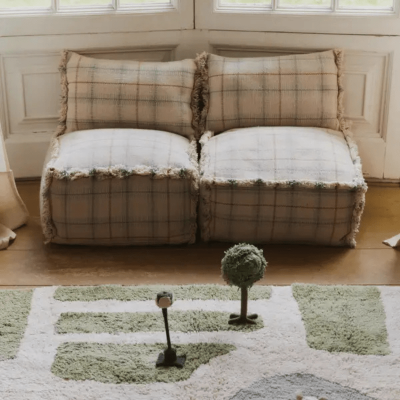 PREORDER | Handloom Cushion | Blue Sage by Lorena Canals - Maude Kids Decor