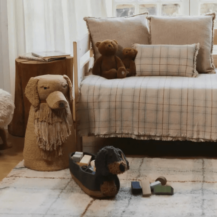 PREORDER | Handloom Cushion | Blue Sage by Lorena Canals - Maude Kids Decor