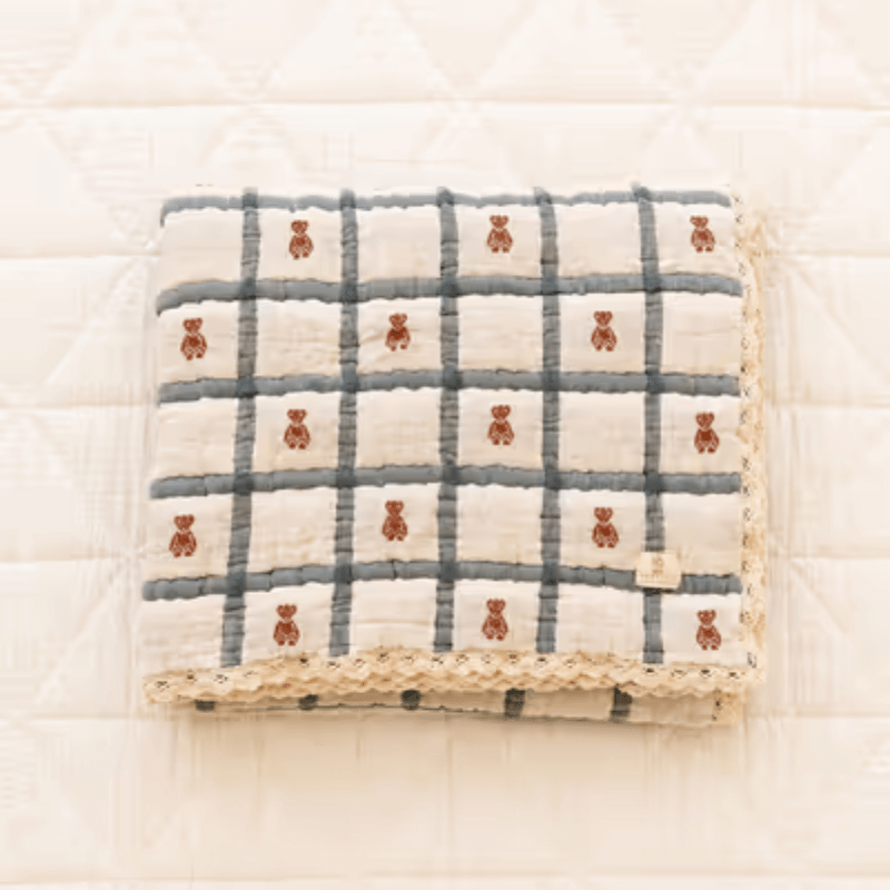 PREORDER | Keepsake Quilt | Teddy Bluebelle by New Grain - Maude Kids Decor