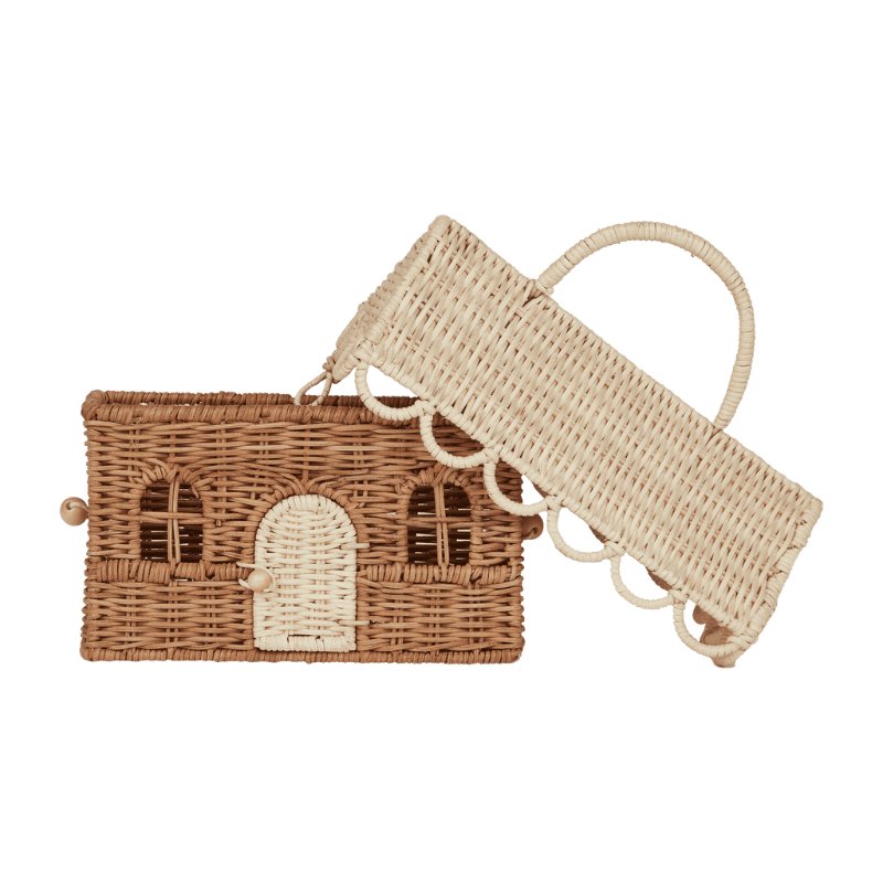 PREORDER | Rattan Gingerbread Casa Clutch by Olliella - Maude Kids Decor