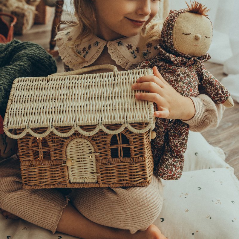 PREORDER | Rattan Gingerbread Casa Clutch by Olliella - Maude Kids Decor