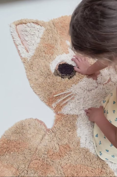 Washable Animal Rug | Ginger the Cat by Lorena Canals