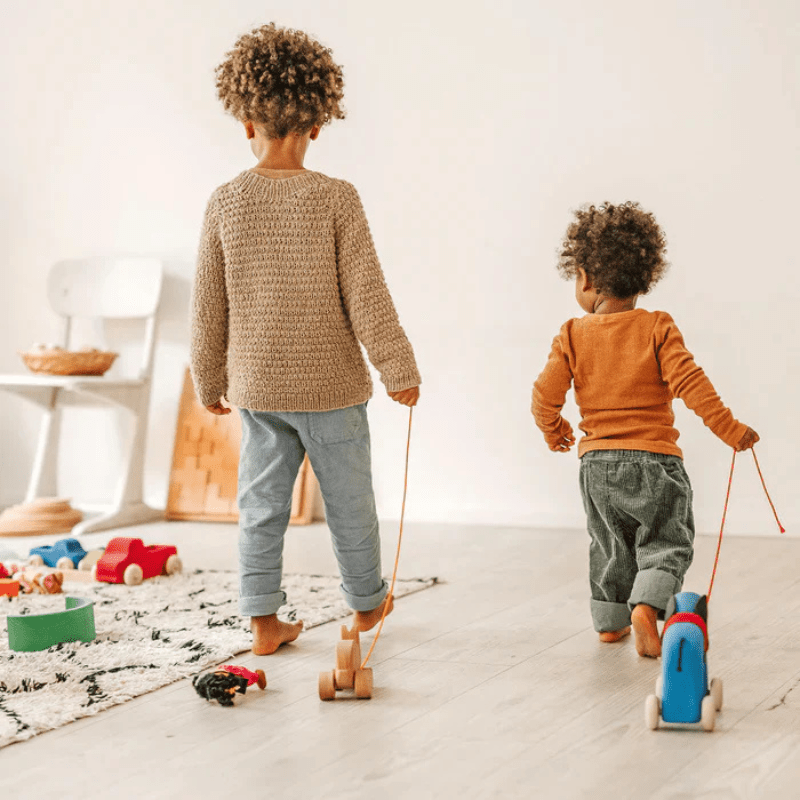 Pull Along Elephant | Blue by Grimms Spiel und Holz Design - Maude Kids Decor
