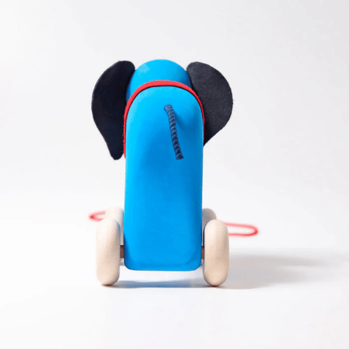 Pull Along Elephant | Blue by Grimms Spiel und Holz Design - Maude Kids Decor