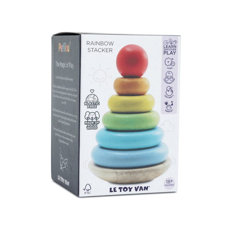 Rainbow Stacking Tower by Le Toy Van - Maude Kids Decor