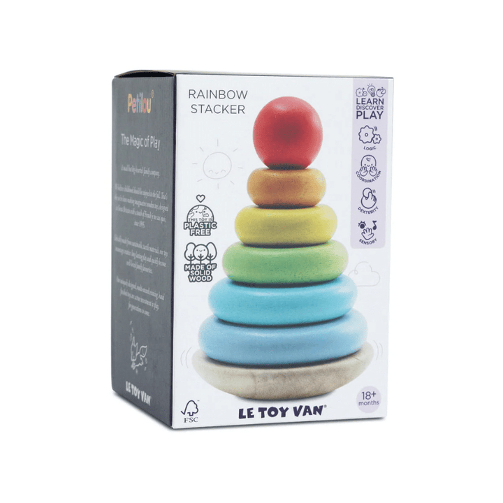 Rainbow Stacking Tower by Le Toy Van - Maude Kids Decor
