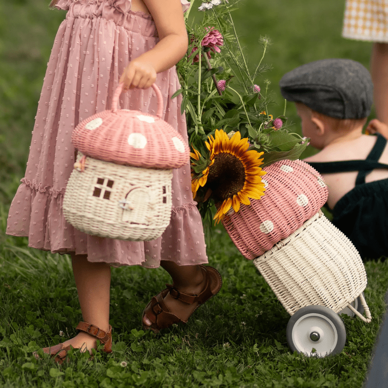 Rattan Mushroom Luggy | Musk by Olliella - Maude Kids Decor