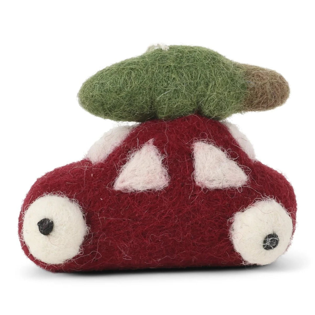 Red Car with Tree Christmas Ornament by Én Gry & Sif - Maude Kids Decor