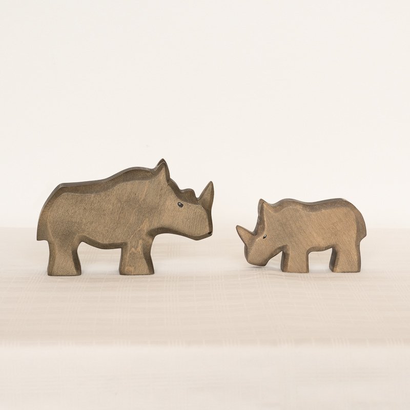 Rhino Wooden Figurine by HolzWald - Maude Kids Decor