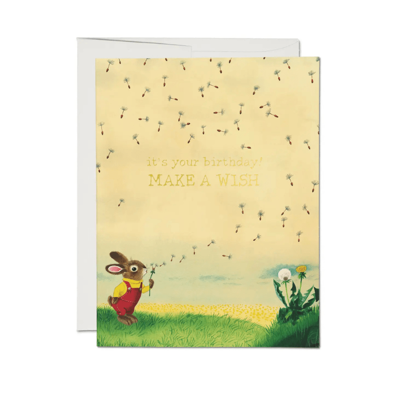 Richard Scarry Bunny and Dandelion Greeting Card by Red Cap Cards - Maude Kids Decor