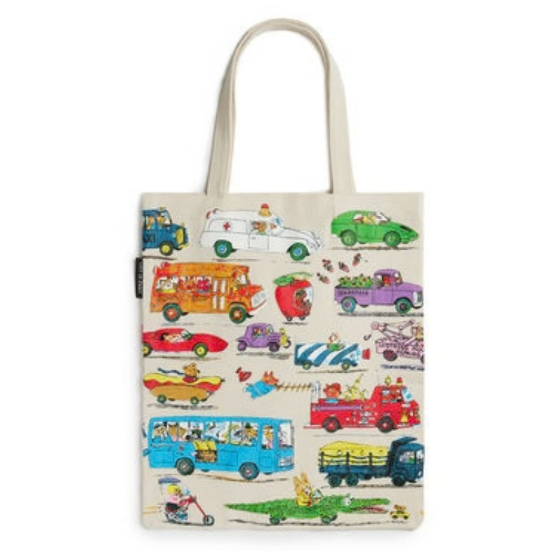 Richard Scarry: Cars and Trucks and Things That Go Tote Bag by Out of Print - Maude Kids Decor