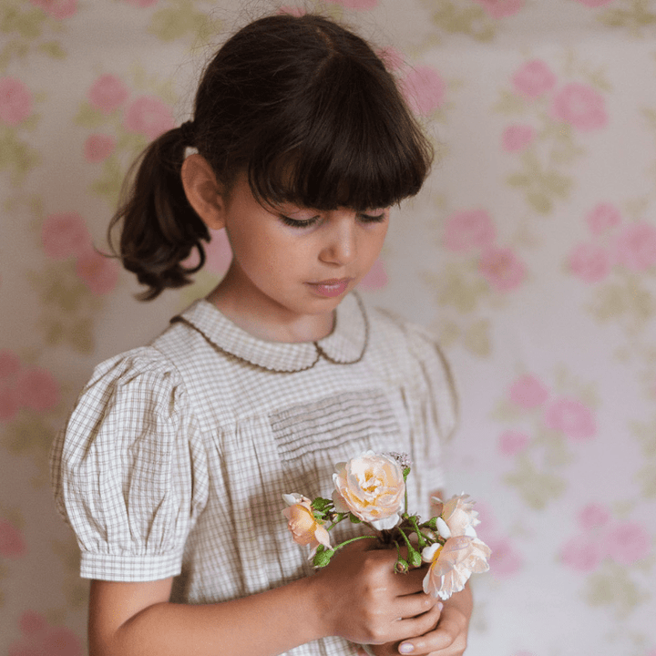 Sally Dress | Straw Check by Little Cotton Clothes - Maude Kids Decor