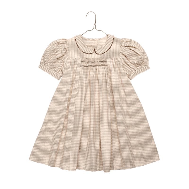 Sally Dress | Straw Check by Little Cotton Clothes - Maude Kids Decor