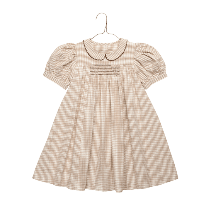 Sally Dress | Straw Check by Little Cotton Clothes - Maude Kids Decor