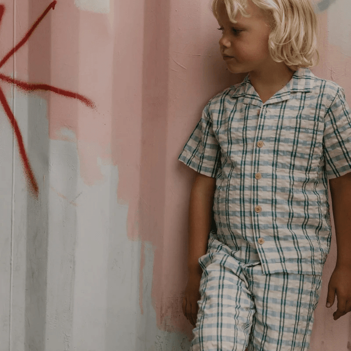 Seersucker Baby Shirt by Garbo &amp; Friends - Maude Kids Decor